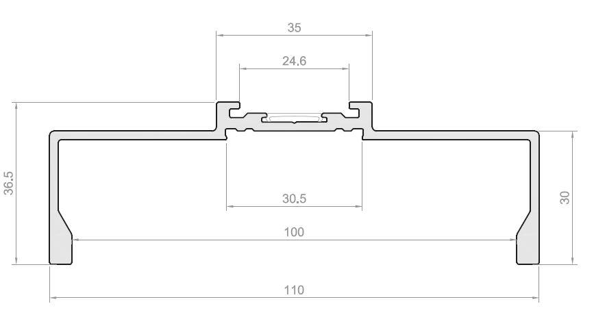 ACOPLE DE HOJA CON TIRADOR DOBLE IDS-30 NEGRO MATE