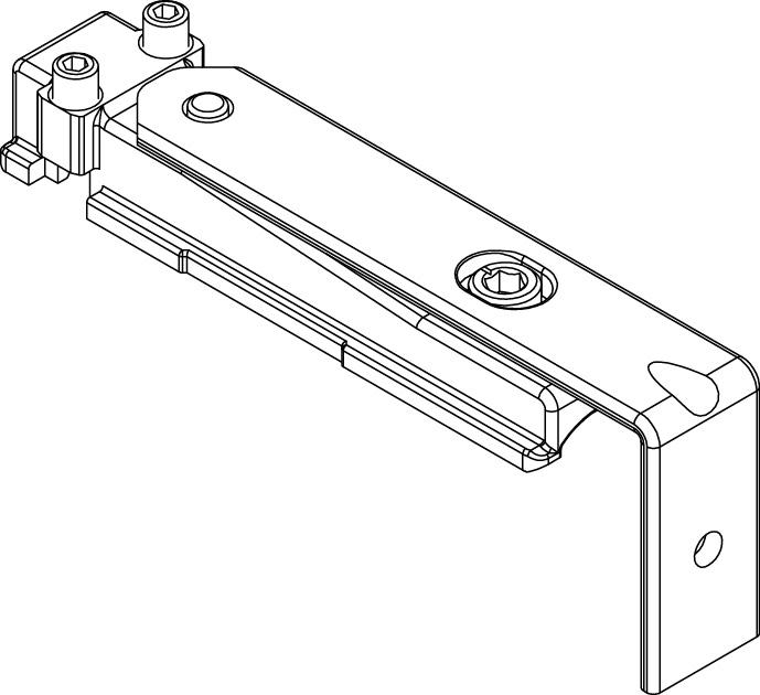 ADAPTADOR BISAGRA HOJA PASIVA OSCILO  GIESSE 80KG