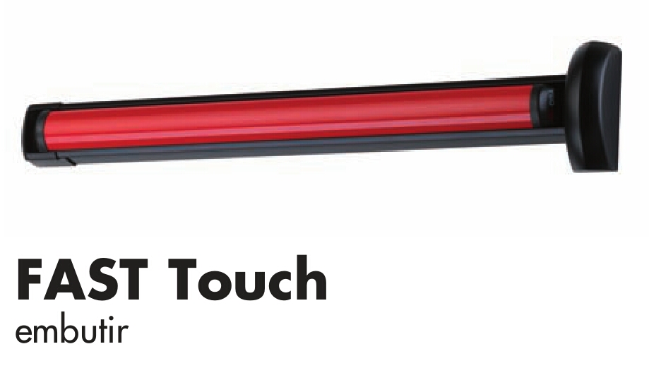 ANTIPANICO CISA FAST TOUCH 840MM DE EMBUTIR ROJO