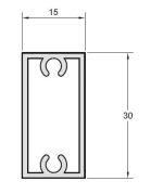 BARROTILLO 30X15MM LACADO BLANCO [6 35 MTS]