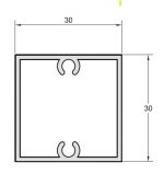 BARROTILLO 30X30MM LACADO BLANCO [6 35 MTS]