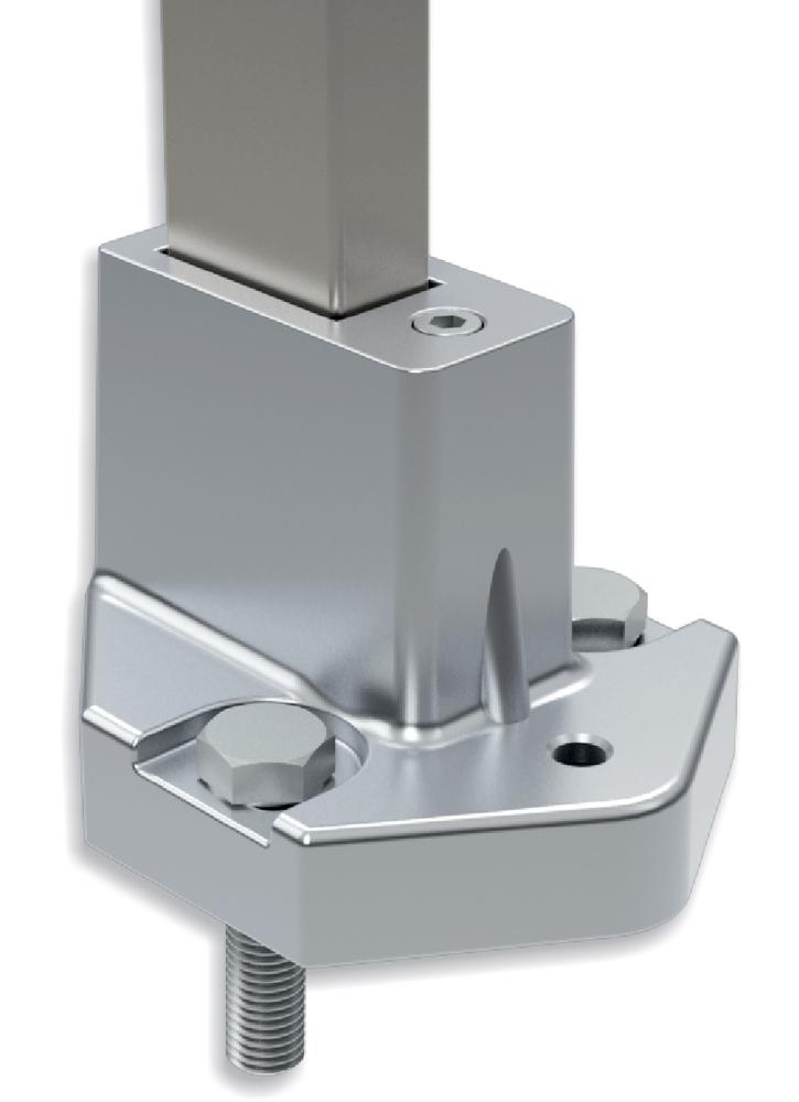 BASE BARANDILLA 40X20 C/FIJACION NEGRO [15 UND]