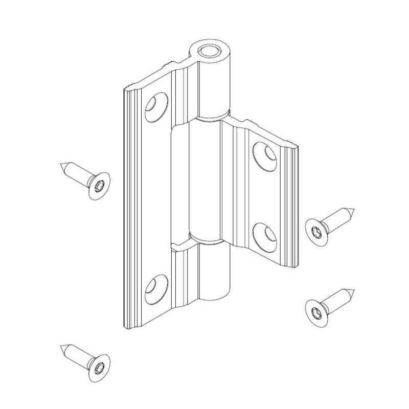 BISAGRA PRACTICABLE IDS-30 NEGRO  C 16 UDS
