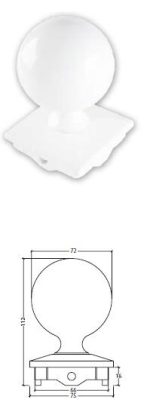 BOLA REMATE REDONDA 60X60 BLANCO