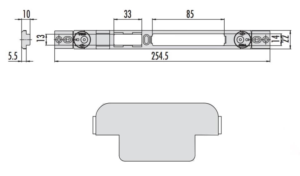 CERRADERO EURO CISA REGULABLE NEGRO METALICO