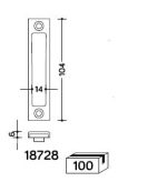 CERRADERO EURO  ALUM  FIJO CORTO BLANCO  10 UDS