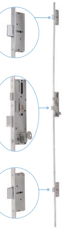 CERRADURA 3 PTO EURO ENGRANAJE CVL E 35MM F 1850MM