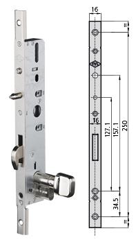CERRADURA PICOLORO C/CILINDRO CVL ESTRECHA E 30MM