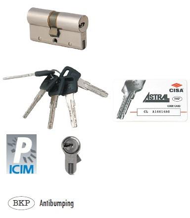 CILINDRO SEGURIDAD CISA ASTRAL S 40/30 LEVA LARGA