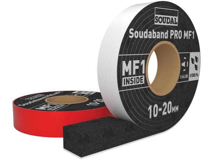 CINTA AUTOEXPANSIVA SOUDAL MF1 63MM 4-10NEGRO 12mt