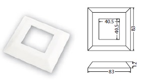 EMBELLECEDOR BASE 40X40 BLANCO [ 60UND ]