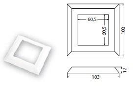 EMBELLECEDOR BASE 60X60 BRONCE