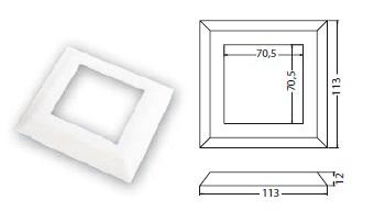 EMBELLECEDOR BASE 70X70 PLATA