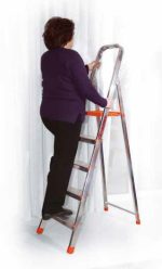 ESCALERA MOD  ROJA 7 ESCALONES