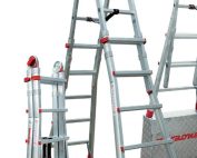 ESCALERA TELESC ROJA DE 8 8 PELDAÑ ESTABILIZADOR