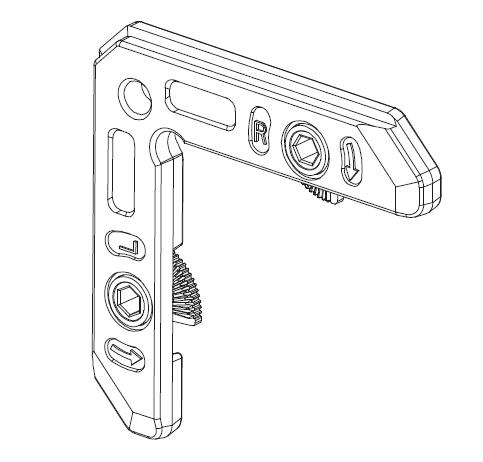 ESCUADRA ALINEAMIENTO EXL-55 PERFIL HOJA PT-5516
