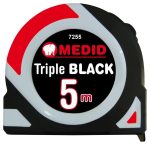 FLEXOMETRO MEDID PROFESIONAL TRIPLE BLACK 5MX25MM