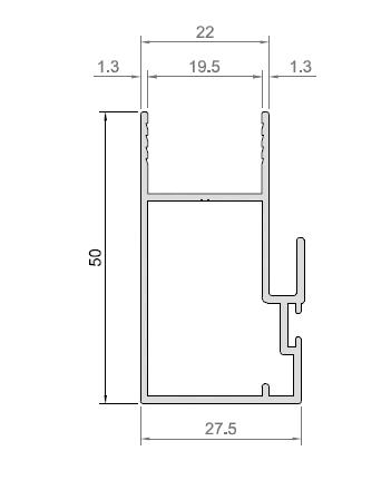 HOJA CENTRAL CORREDERA 60 ANODIZA BRONCE SATINADO