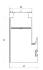 HOJA CENTRAL CORREDERA 83 ANODIZ BRONCE  [6 35MTS]