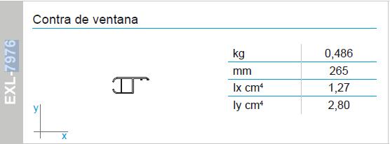 HOJA CONTRAVENTANA CURVA ANOD  BRONCE [6 35MTS]