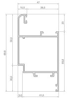 HOJA PUERTA APERT INT ALUP40 ANOD BRONCE [6 35MTS]