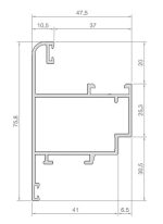 HOJA VENTANA APER  EXT ALUP40 EMBERO TEXT [6 35MT]