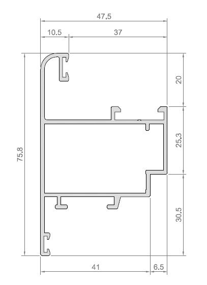 HOJA VENTANA APER  EXT ALUP40 EMBERO TEXT [6 35MT]