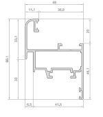 HOJA VENTANA CURVA ALUP40 ANOD  BRONCE [6 35MTS]