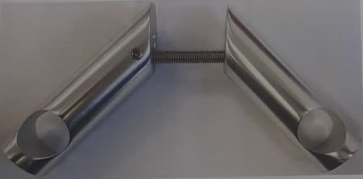 JGO SOPORTE TIRADOR T25 DOBLE DESPLZ  ANODIZ  INOX