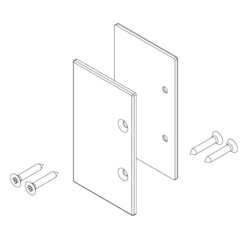 JUEGO DE TAPETAS PARA GUÍA CORREDERA NEGRO IDS-30