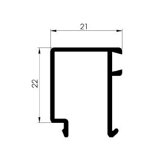 JUNQUILLO RECTO DE 21 MM ANOD  PLATA [6 35MTS]