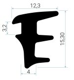 JUNTA CUÑA EPDM LE 1232 HUECO 7MM [100MTS]