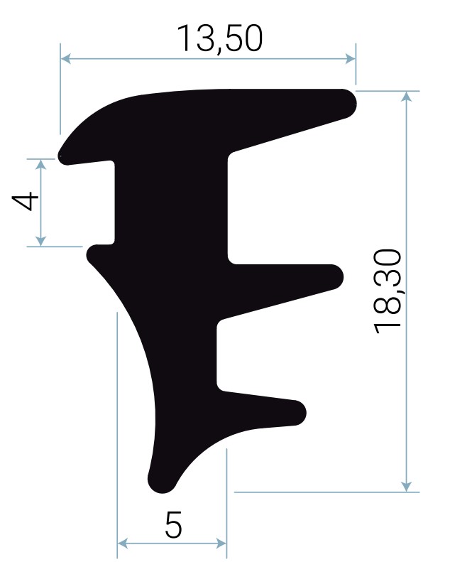 JUNTA CUÑA EPDM LE 1325 HUECO 8MM [100MTS]