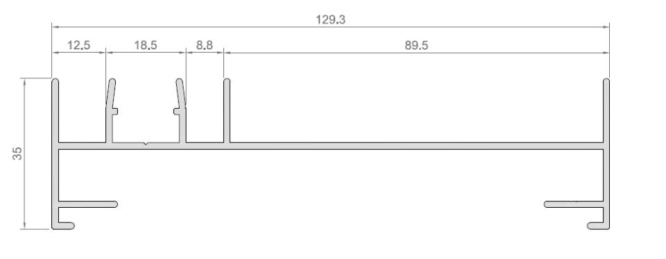 MARCO LATERAL TRICARRIL CORR83 ANOD PLATA SATINADO