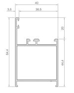 MARCO PUERTA ALUP40 LACADO BLANCO [6 35MTS]