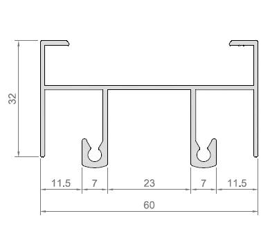 MARCO SUPERIOR CORREDERA 60 EMBERO TEXT [6 35MT]