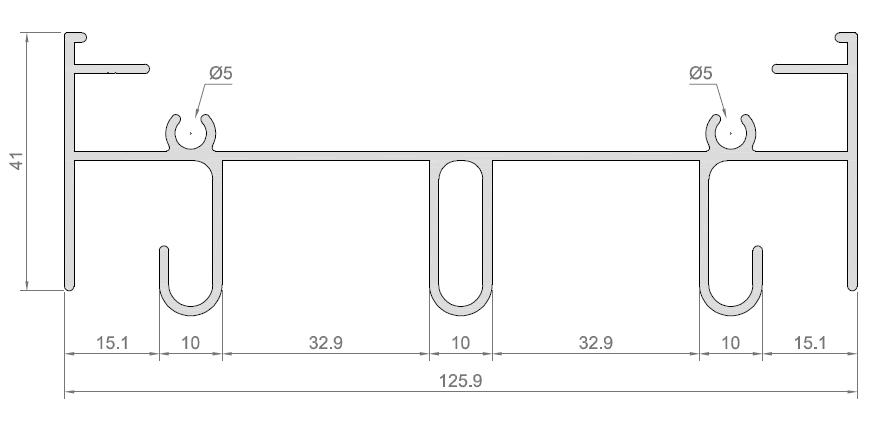 MARCO SUPERIOR TRICARRIL CORR83 ANOD PLATA SATINAD
