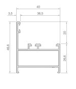 MARCO VENTANA ALUP40 LACADO BLANCO [6 35MTS]