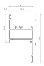MARCO VENTANA SOLAPE RECTO ALUP40 BLANCO 6 35M