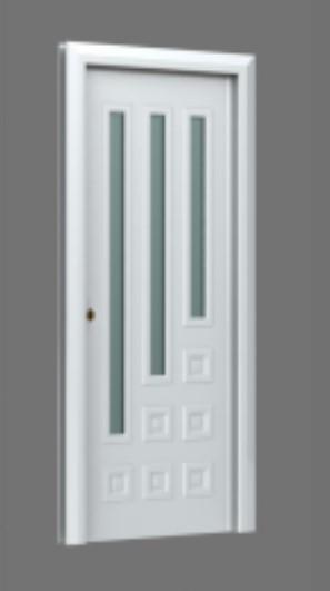 PANEL MODELO P29 2000X800X19 BLANCO 3 VIDRIOS