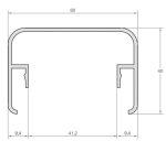 PASAMANO RECTANGULAR 60X40MM ANOD  PLATA 6 35MTS