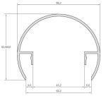 PASAMANO REDONDO 66MM ANOD  BRONCE[6 35 MTS]