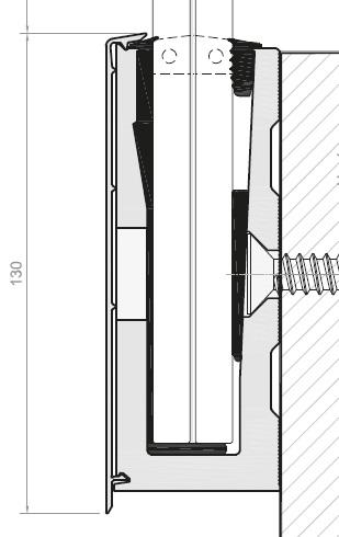 PERFIL BARANDILLA FRENTE A FORJADO ANOD PLATA  M60