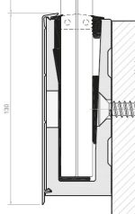 PERFIL BARANDILLA FRENTE A FORJADO LAC  BLANCO M60
