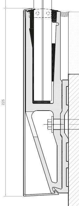 PERFIL BARANDILLA FRENTE FORJ 225MM ANOD PLATA M53
