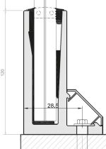 PERFIL BARANDILLA 'L' SOBRE SUELO ANOD PLATA  M55