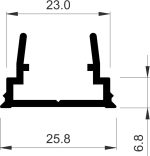 PERFIL UNIÓN DE HOJAS ALUP83 LACADO EMBER [6 50MT]