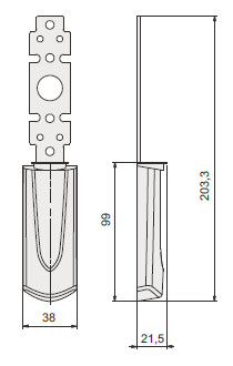 PLACA INTERNA CIEGA ANTIPANICO FAST TOUCH EMBUTIR