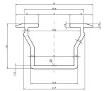 REDUCTOR DE VIDRIO HOJA ALUP83 ANOD  PLATA[6 35MT]