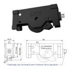 RUEDA REGUABLE POLIAMIDA ROD BOLA ALUP83/AL14/6500